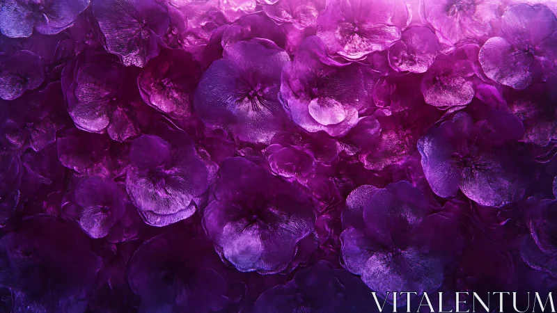 Purple Petals Layered in Abundant Floral Density.