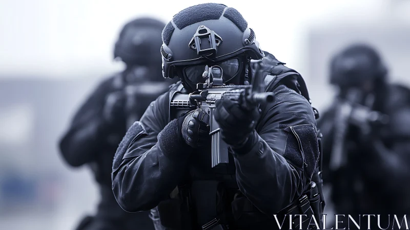 Focused tactical team moves with calm, coordinated precision.