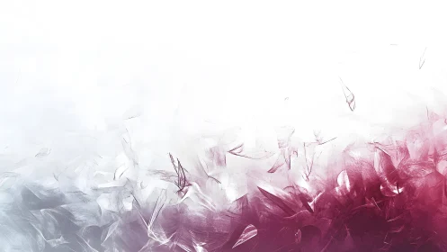 Abstract Digital Art with White and Burgundy Brush Strokes.