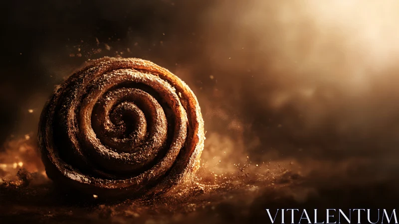 Cinnamon Swirl with Atmospheric Dust Particles.