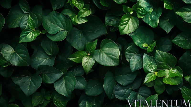 Dense green foliage fills frame with overlapping leaves