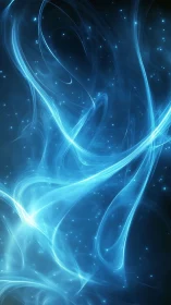 Gentle blue light streams swirling through a dreamy night.