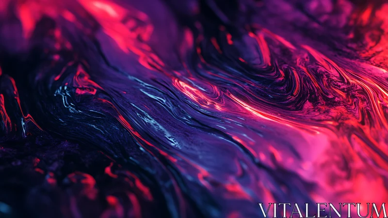 Glowing neon river of color flowing through dreamy shadows.