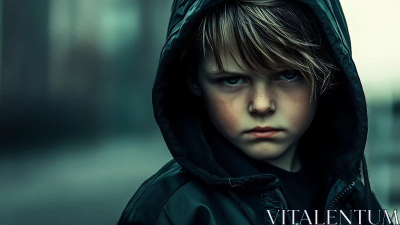 Young Subject in Structured Tenebrism: Moody Portraiture with Dimensional Lighting.