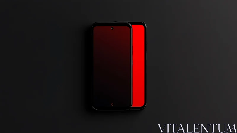 Sleek Modern Smartphone with Bold Red Accent.