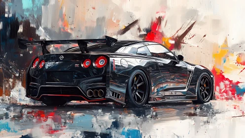 Rear three-quarter view shows detailed GT sports coupe rendering