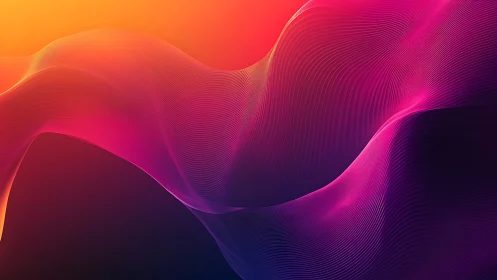 Gradient waveforms with layered neon lines in motion field.