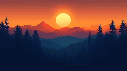 Solar-lit alpine ridge renders atmospheric depth and gradients