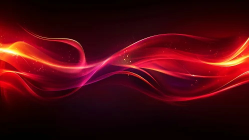 Neon Energy Waves Flow Across Dark Space.