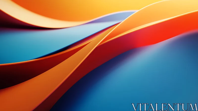 Curved color planes in dynamic layered digital abstraction.