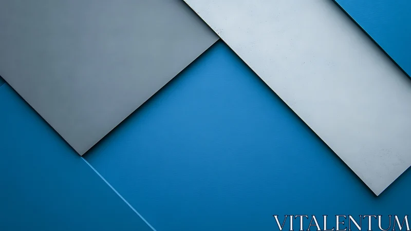 Soft blue geometric layers creating calm, modern balance.