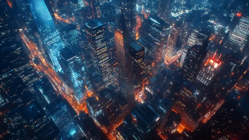 Neon canyons hum as a midnight megacity glows and breathes