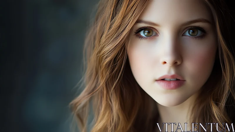 Luminous hazel gaze in soft-focus portrait hush.