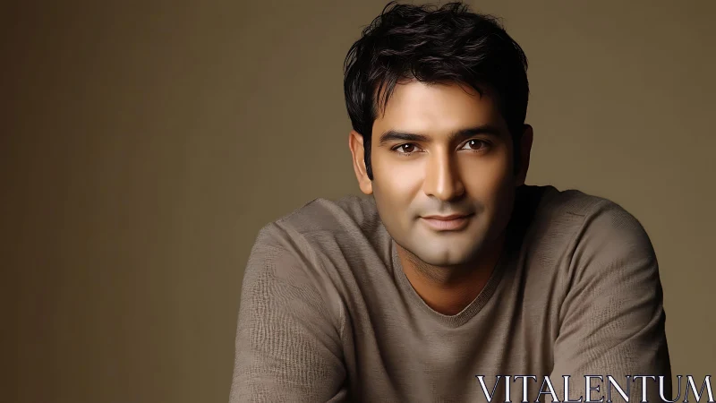 Softly lit portrait of a relaxed, thoughtful young man.