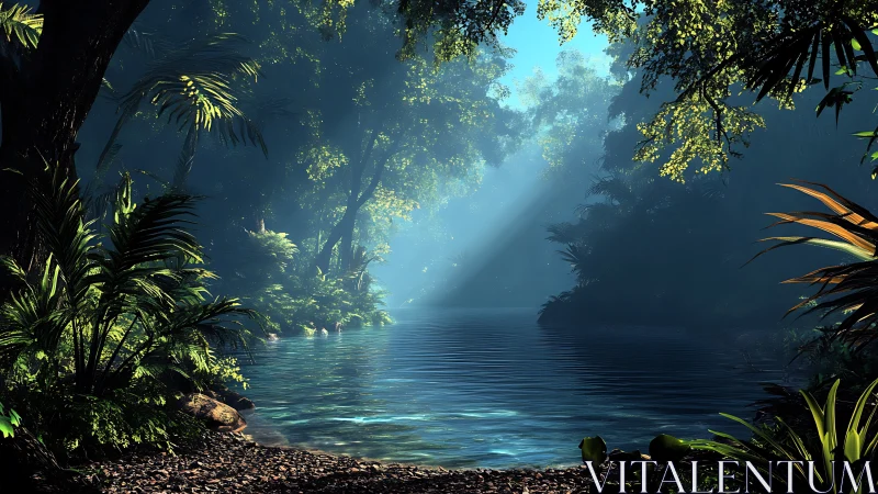 Luminous Jungle Gateway: Where Light Meets Wilderness.