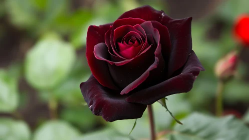 Velvet Midnight Bloom Unfolds in Shadowed Splendor.