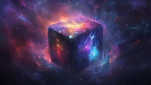 Starglow cube drifts gently through a swirling cosmic dream
