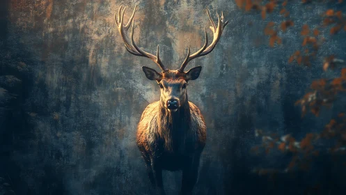 Majestic stag rendered in moody cinematic digital lighting