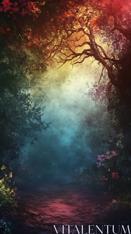 Enchanted Forest Gateway Glows With Mystical Light