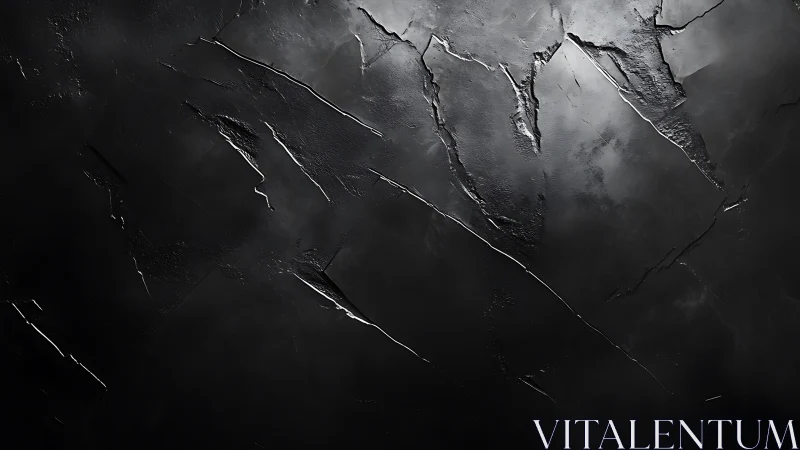 Shattered obsidian surface with dramatic light slashes.