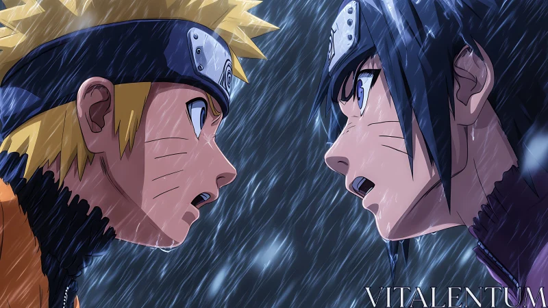 Storm-soaked rivals locked in a fierce, electric standoff.