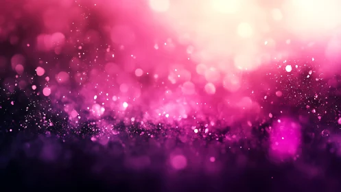 Vibrant pink bokeh abstract background with glowing light effects.