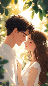 Two Hearts Converging in Golden Sunlight.