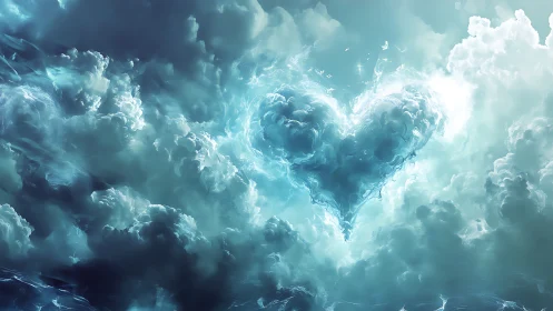 Heart-shaped Cloud Formation in Turbulent Sky