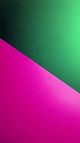 Diagonal color split unites bold magenta and deep green.