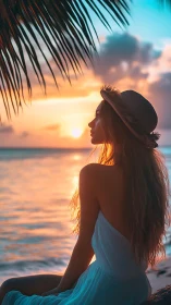 Backlit shoreline silhouette with chromatic sunset gradients.