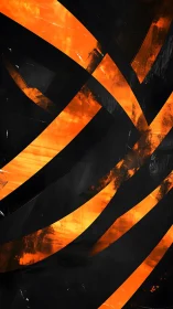 Molten ember ribbons slice through midnight void with heat.