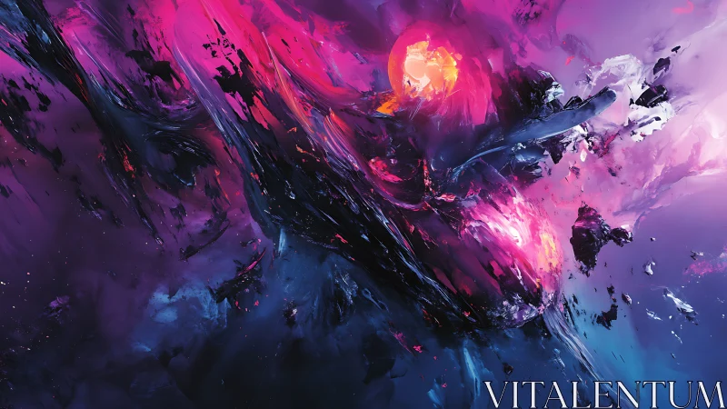 Nebular chromatic collision in luminous cosmic vortex.