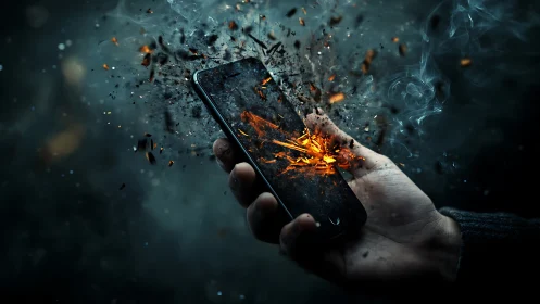 Smartphone thermal runaway captured at explosive microsecond.