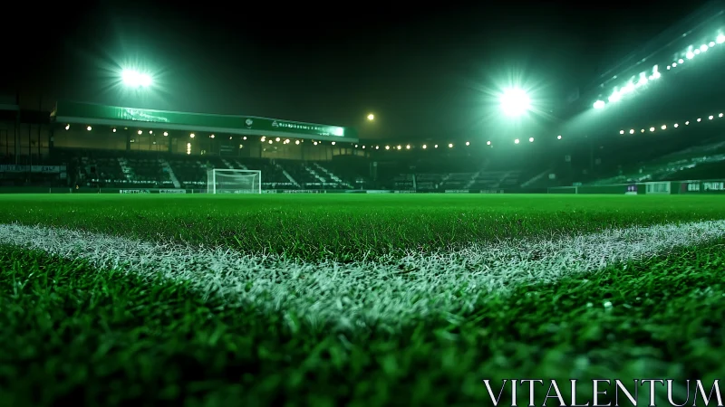 Floodlit corner quietly sharpens the stadium’s green breath