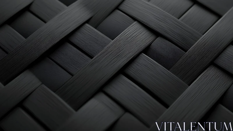 Interlaced matte black polymer strips with fine anisotropic grain