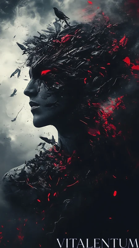 Ember crowned wraith listens to the quiet language of crows