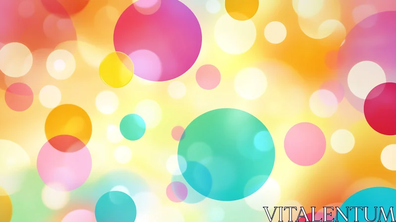 Colorful bubbles drift through a sunlit sherbet dreamscape