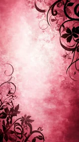 Ornamental Flourishes Against Soft Gradient Pink Canvas.