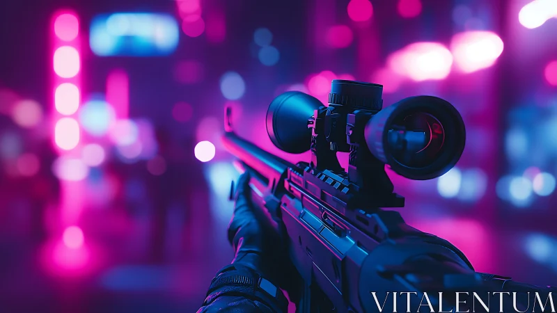 Neon Operator: Chromatic Precision in the Cyberpunk Haze.