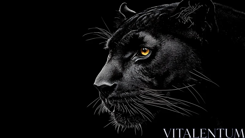 Nocturnal Predator: Luminous Eyes Pierce the Darkness