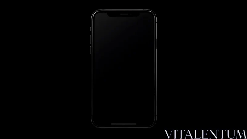 Modern smartphone mockup rendered with dark background.