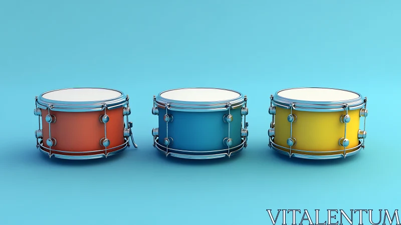 Tri-color snare squad lining up on a cool cyan stage.