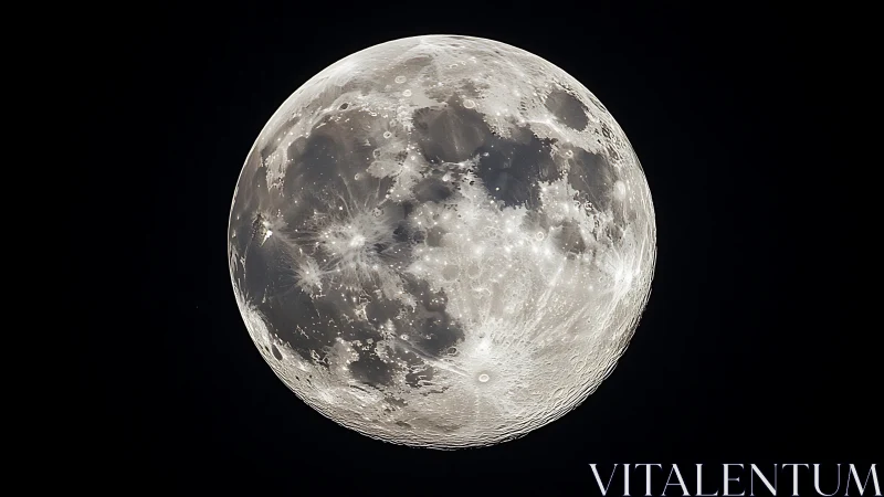 Glowing full moon sharing its quiet magic in the night sky.