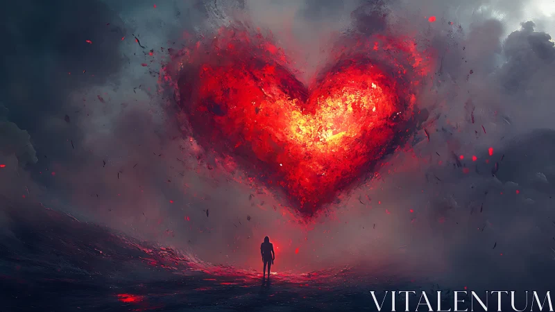 Solitary Soul Beneath Catastrophic Heart Supernova.