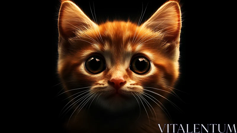 Golden Feline Portrait with Dramatic Rim Lighting.