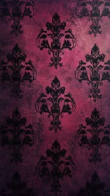 Velvety damask shadows on deep rose textured backdrop.
