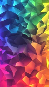 Prismatic low poly gradient unfolds in vivid geometric waves