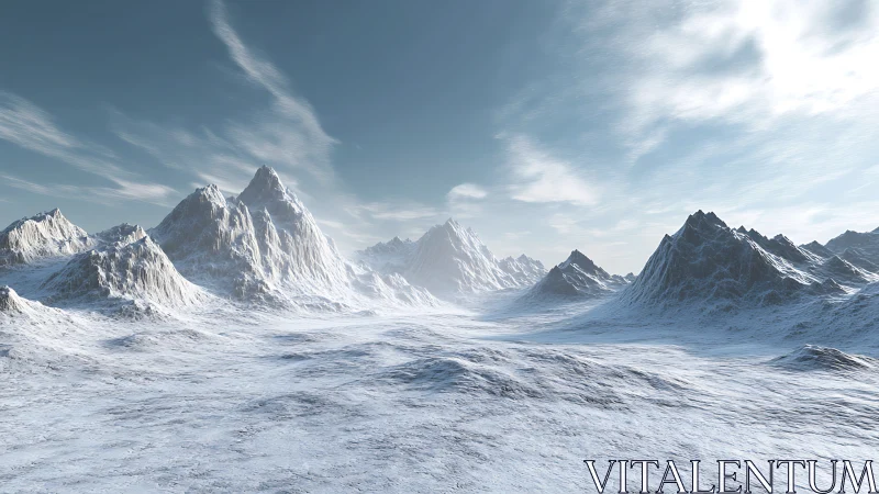 Silent crown of frostbitten peaks under an endless sky.