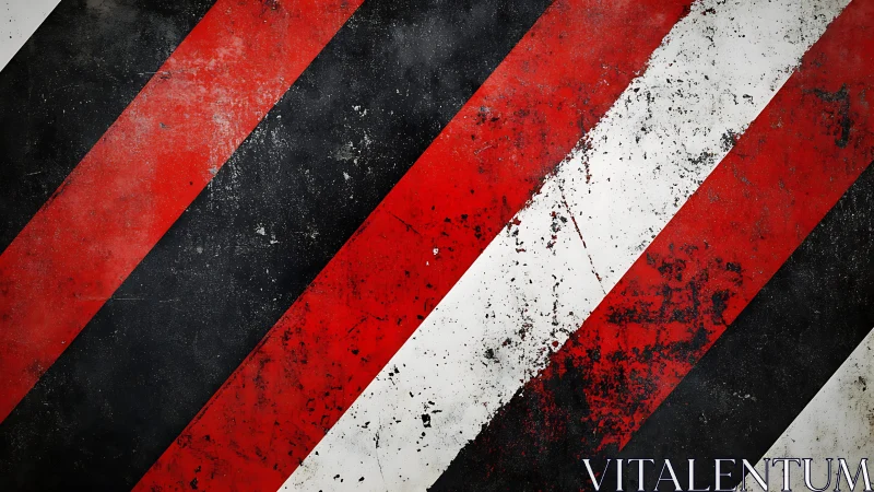 Grunge Striped Abstract Background with Red, Black, and White Lines.
