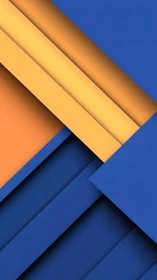 Orthogonal blue–amber planes in layered geometric abstraction.